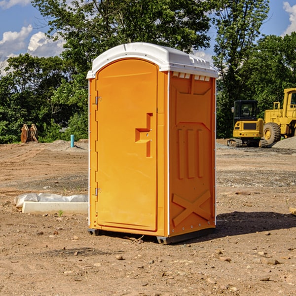 how often are the portable restrooms cleaned and serviced during a rental period in Holcomb MS